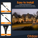Otdair 43" Solar Torch Lights Outdoor with Flickering Flame for Halloween