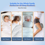 Swaycy Ear Piercing Pillow with an Hole for CNH and Ear Pain Inflammation Pressure Sores for Side Sleepers, Cotton and Polyester Side Sleeper Pillow, Washable and Adjustable Ear Guard Pillow, Gray