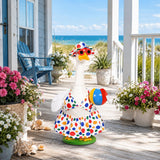 Summer Porch Goose Outfits Bikini Goose Outfits Fits 23 Inch Cement or Plastic Goose Statue Beach Swimsuit Lawn Geese Clothes with Hat and Sunglasses for Outdoor Summer Garden Patio Yard Decor