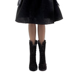 9" Addams Doll with Gift Box, Black Dress, High Heels and Hair, Perfect Christmas and Birthdays Toy Gift for Girls and Fans（New-B）