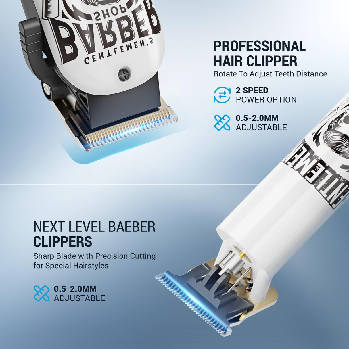 BESTBOMG Hair Clippers for Men Professional, Beard Trimmer Kits & Sets, Electric Shavers, Hair Clippers & Trimmer Ceramic T-Blade, for Barber, for Gifts