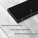 BARsics 17.5x3.5 inches Long PVC Bar Rail Mat Non-Slip Serving Spill Mat (Pack of 6)