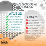Fresh Products Wave 3D Urinal Screen Virtually Eliminates Urine Splash 30 Day Use Easy Installation Beneficial Bacteria Consistent Fragrance Made in the USA 10pk Urinal Screens Fabulous