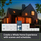 Leviton Decora Smart Plug, Wi-Fi 2nd Gen, Works with Matter, My Leviton, Alexa, Google Assistant, Apple Home/Siri & Wire-Free Anywhere Companions for Switched Outlet, D215P-1RW, White