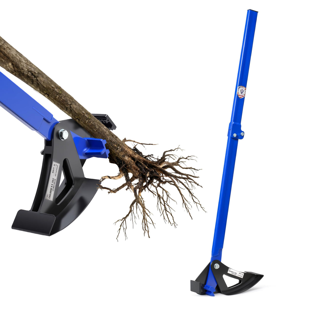 Pvirbravoo Sapling Puller Tool - Heavy Duty Tree Root Puller for ¼ to 1-3/8" Woody Stems | Fully Uproots Trees & Shrubs | Ergonomic Garden Tool for Landscaping, Farming, Forestry