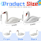 Geetery 2 Pcs Swan Decoy Pond Floating Decoration, Bird Deterrent for Geese