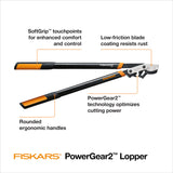 Fiskars 32” PowerGear2 Garden Bypass Loppers, 2" Cut Capacity Tree Trimmer