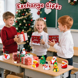 24 Pcs Christmas Rubber Ducks with a Bag, Christmas Stocking Stuffers for Kids, Santa Duckies for Xmas Party Favors Decorations, Ducks for Jeeps Classroom Gift Exchange, Baby Bath Toys