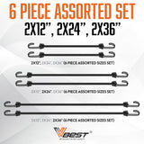 VBEST Heavy Duty Bungee Cords with Hooks - 10 Piece 18 Inch Bungie Cords Set