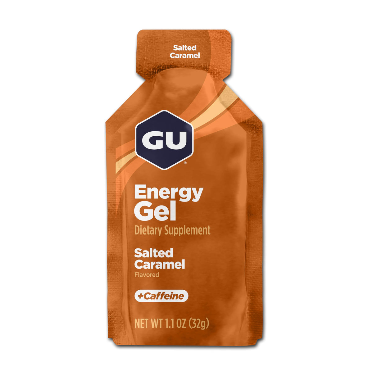 GU Energy Original Sports Nutrition Energy Gel, Vegan, Gluten-Free, Kosher, and Dairy-Free On-the-Go Energy for Any Workout, 8-Count, Salted Caramel