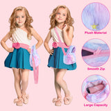 Unicorns Gifts for Girls 4 5 6 7 8 9 10+ Years Old with Unicorns Handbag Purse/Diary with Lock/Headband/Eye Mask/Water Bottle, Kids Unicorn Toy Soft Plush Toys Set for Birthday Gifts Christmas
