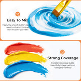Nicpro Acrylic Paint Set 24 Colors 2oz with 12 Brushes & Palette