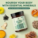 Natural Rems Sea Moss Gummies 16-in-1 - Ashwagandha Black Seed Oil Bladder Wrack Turmeric Vitamin C & D3 with Manuka Burdock Root Dandelion Yellow Dock Elderberry Apple Cider Vinegar (Green Apple)