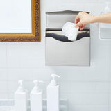 Tioncy 4 Pcs Sanitary Napkin Disposal Receptacle Stainless Steel Sanitary Napkin Receptacle Wall Mounted Tampon Disposal Bin Waste Tampon Holder Feminine Hygiene Container (Silvery White)