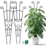 Monstera Plant Support - 32.6 Inch Tall Trellis with 2 Pack Plant Stakes for Your Large Climbing Monstera Deliciosa | Indoor Plant Climbing Frame for Potted Growth