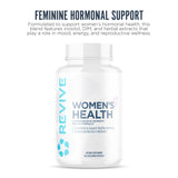 Revive MD Hormone Balance for Women - Hormone Support with Myo-Inositol, Chaste Berry, DIM, Vitamin C & E and Evening Primrose Oil - Women's Health Supplements for Hormonal Balancing - 180 Capsules