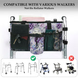 Compact Walker Bag with Pockets, Adjustable Strap, Easy Access Walker Storage Solution