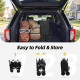 EchoSmile Wagons Carts Foldable Heavy Duty with 400Lbs Wt, 200L Cap, Black