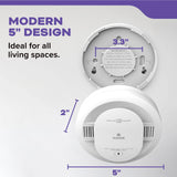 Kidde Smoke & Carbon Monoxide Detector, 10-Year Battery Powered, LED Warning Light Indicators, 2 Pack