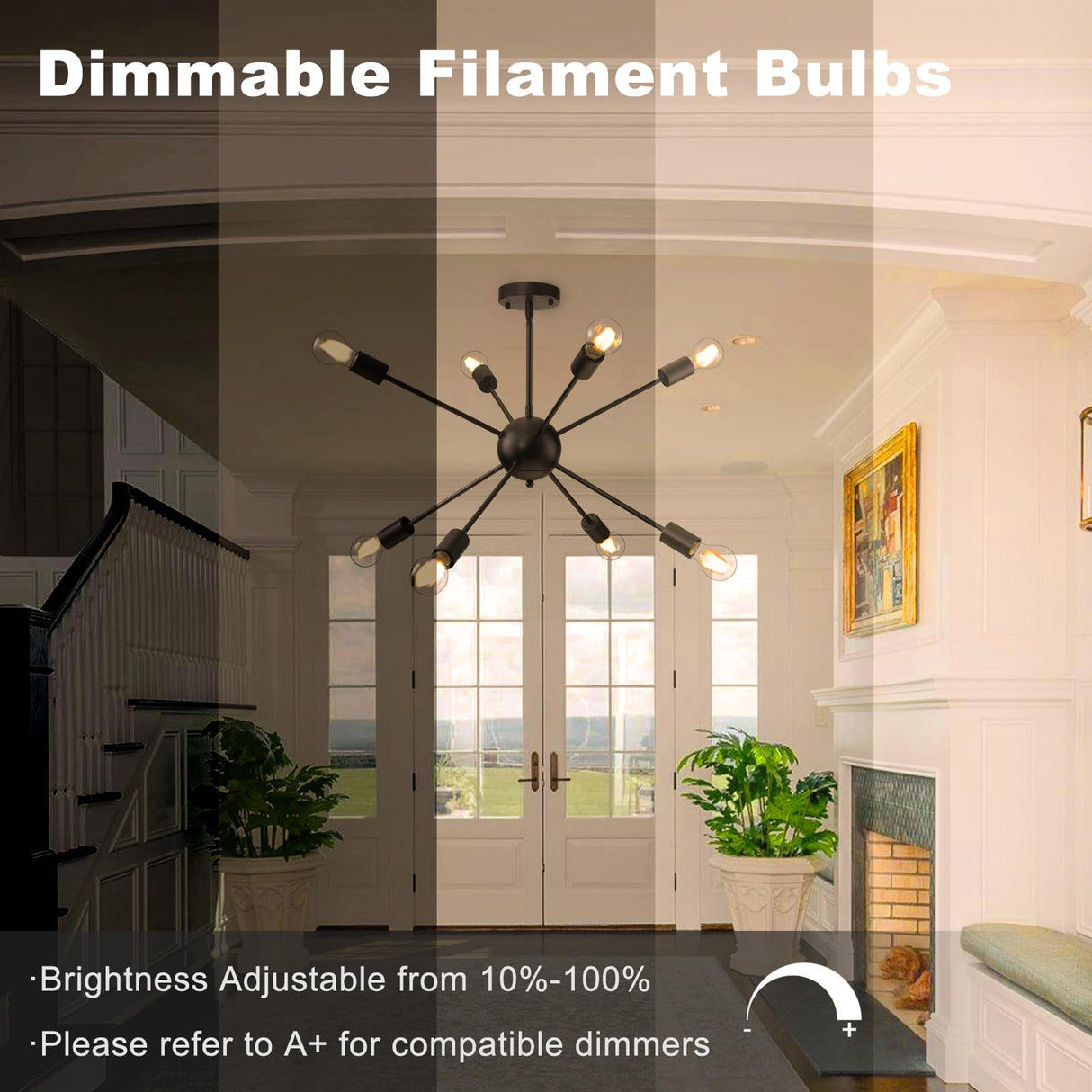 TJOY 6 Pack A19 Vintage LED Edison Bulbs, Dimmable Light Bulb 60W Equivalent, High Brightness 2700K Warm White, 8W E26 Standard Base, 800Lumens, CRI80+, Clear Glass Filament Bulb for Home, Farmhouse