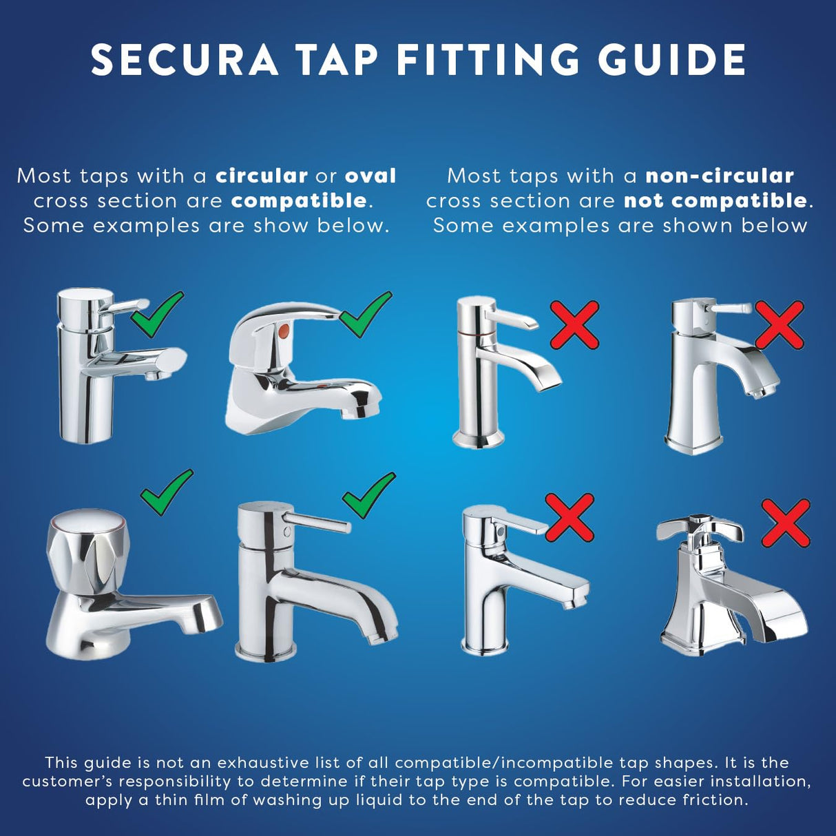 Croydex Secura Shower Head and Hose - Easy Install Push On Shower Attachment for Bath Taps with 1750mm Hose Length, Straps to Secure, Rub Clean Nozzles and Compatible with Low or High Pressure Systems