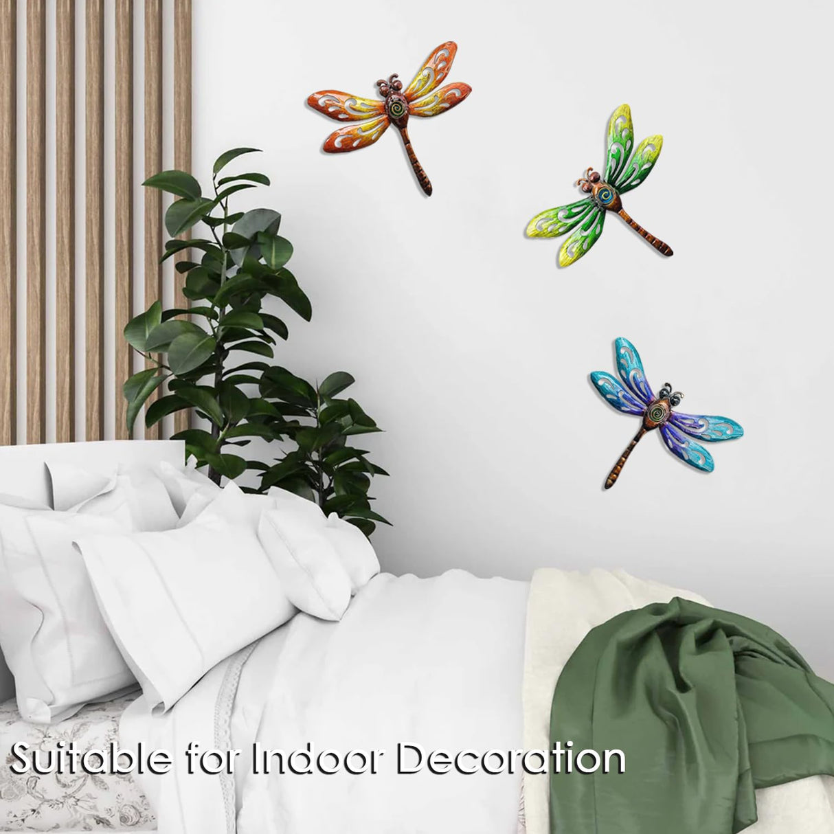 BVLFOOK Metal Dragonfly Wall Art, Metal Indoor Outdoor Fence Wall Decor