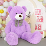 MaoGoLan Big Purple Human Size Teddy Bear 4 Feet 47 inch Huge Lavender Teddy Extra Large Lilac Bears for Girlfriend Wife