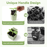 GREENBAZZAR Seed Starter Tray, Dual-Purpose Handles for Transplanting & Labeling, 9 Deep 2.3 in Cells, Extra-Thick Reusable Germination Kit, for Indoor, Outdoor & Greenhouse Use