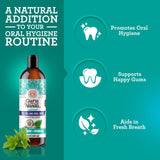 GuruNanda CocoMint Oil Pulling Mouthwash for Complete Oral Hygiene, 7 Essential Oils & Vitamins for Happy Teeth & Gums & Fresh Breath, Alcohol-Free, 3X8 oz