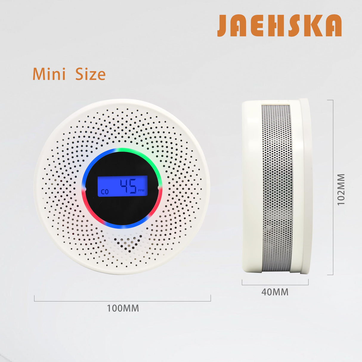 JAEHSKA Upgraded Interlinked Smoke and CO Detector Battery Powered&10-Year Battery Wireless Interconnected Smoke and CO Alarm, Home Fire & CO Safety Protection (Include Battery)(1Pack)