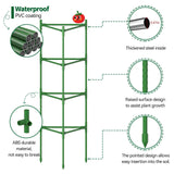 6 Pack Large Tomato Cage for Garden Up to 49" H X 16" W Metal Plant Support Stakes with Clips Triangle Pea Cages Cucumber Trellis for Vegetables Pots Vines Flowers Climbing Plants