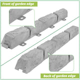 16 Pack Garden Landscape Edging Borders, Lawn Edging for Landscaping, No Dig Fencing Lawn Border, DIY Outdoor Patio Yard Balcony Landscaping, for Lawn Yard Pathway Divider 20 Ft Total