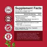 Advanced Tart Cherry Extract Capsules - Extra Strength 750mg Per Serving Equivalent Tart Cherry Capsules Uric Acid Cleanse and Joint Support Supplement - Muscle Recovery Supplement 120 Count