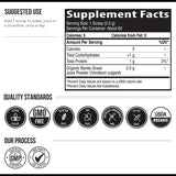 Organic Barley Grass Juice Powder - Grown in Volcanic Soil of Utah - Raw & BioActive Form, Cold-Pressed then CO2 Dried – Gluten Free, GMO free, Vegan - Complements Wheatgrass Juice Powder - 5.3 oz