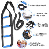 Bed Ladder Assist,Pull up Helper and Sit up Helper 4 Handle Grips,Bed Rail Assistance Devices Adjustable Length Bed Lift for Most Beds Mobility Aid for Elderly, Handicapped,Injured (160 INCHES)