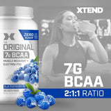 Xtend XTEND Original BCAA Powder 7g BCAA and 2.5g L-Glutamine, Sugar Free Post Workout Muscle Recovery Drink with Amino Acids for Men & Women, 90 Servings