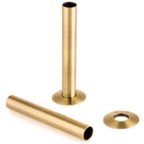 Sandy Beach Brass Pipe Covers - antique brass Radiator Pipe Collars & Sleeves, 130mm x 18mm