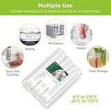 Bonsenkitchen Vacuum Sealer Rolls bags, 3 Rolls 11"x 20'+ 3 Rolls 8"x 20'