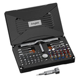 74 in 1 Magnetic Ratchet Screwdriver Set - T Handle Ratchet Screwdriver with S2 Steel Bits, Detachable Design & Storage Case, Precision Repair Tool Kit for Electronics, Furniture, Bicycle, Watch, DIY
