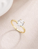 EAMTI Travel Engagement Rings for Women Oval Cut Wedding Bands Size 7