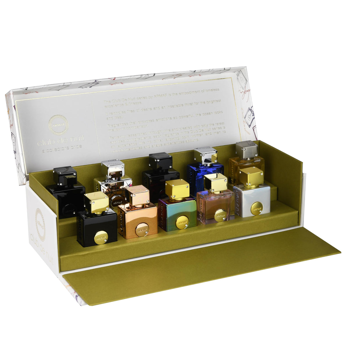 Armaf Club De Nuit Parfum MINI 10 Piece 0.17 oz Each - Club De Nuit Intense Man, Sillage, Urban Man Elixir, Iconic, Club De Nuit Women, Milestone, Untold, Imperiale, For Men & Women