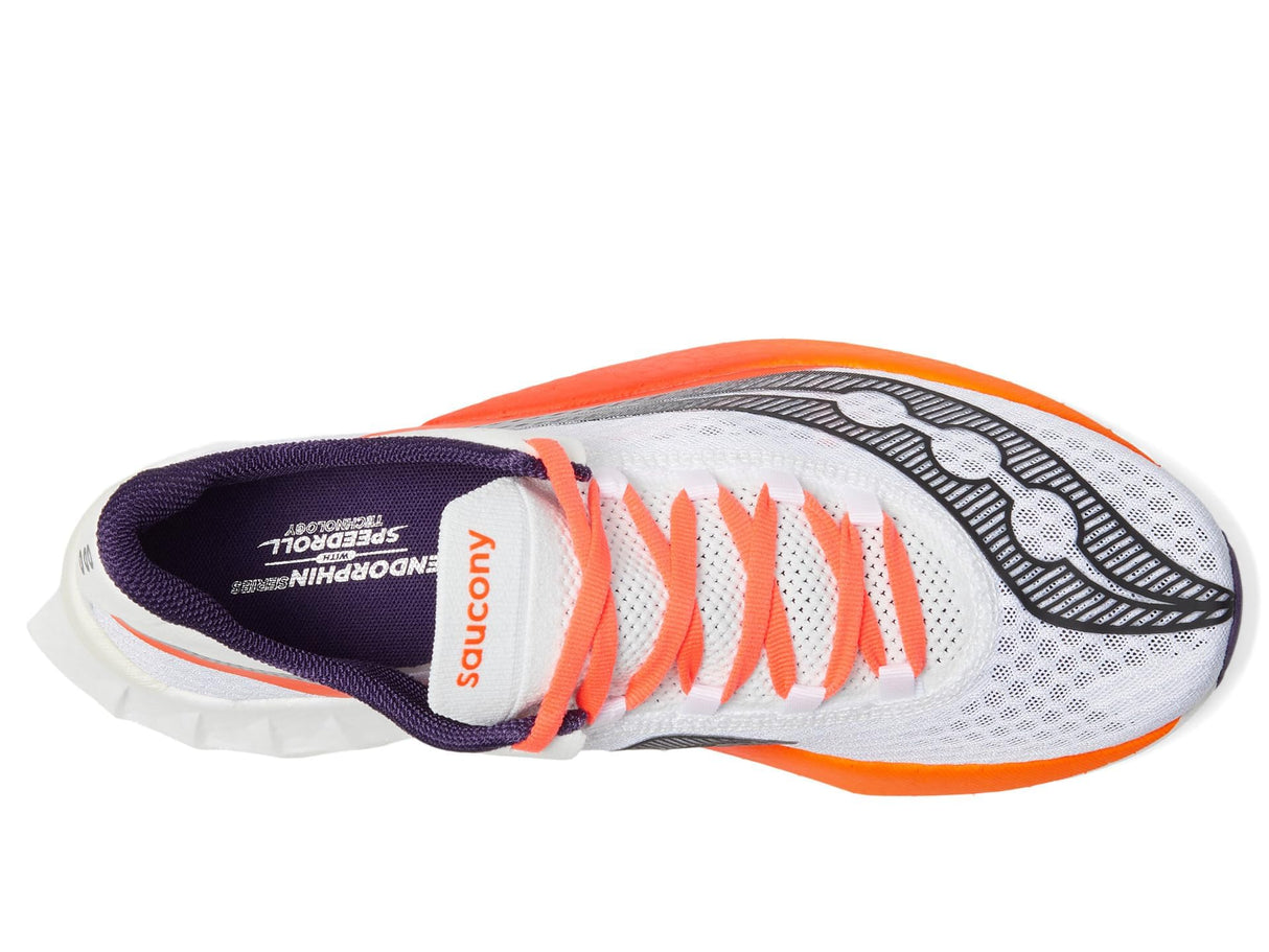 Saucony Men's Endorphin PRO 4 Sneaker, White/Black, 10
