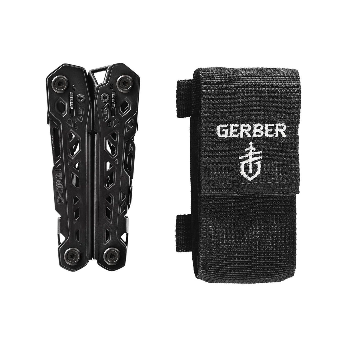 Gerber Gear Truss 17-in-1 Multitool with Pocket Knife and Needle Nose Pliers - Gifts for Men, Compact EDC Gear, Black with Standard Sheath