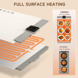 Food Warming Mat for Buffet, LNAKIO Electric Warming Tray,Silicone Heating Mat with 5 Temperature Levels& Auto Shut-Off Keep Food Warm at Party,Food Warmers for Parties, Gatherings,Everyday Use