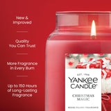 Yankee Candle Christmas Magic Scented Candle, 22oz Large Jar with up to 150 Hour Burn Time, Giftable, Holidays