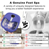 HOSPAN Collapsible Foot Spa Electric Rotary Massage, Foot Bath with Heat, Bubble, Remote, and 24 Motorized Shiatsu Massage Balls. Pedicure Foot Spa for Feet Stress Relief - FS02A