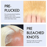 ELISHEVA 613 Lace Front Wig Human Hair 28 Inch Deep Wave Blonde Wig Human Hair 16A 13x4 HD 613 Deep Wave Blonde Lace Front Wigs Human Hair 180% Density Curly Blonde Frontal 613 Wig Pre Plucked