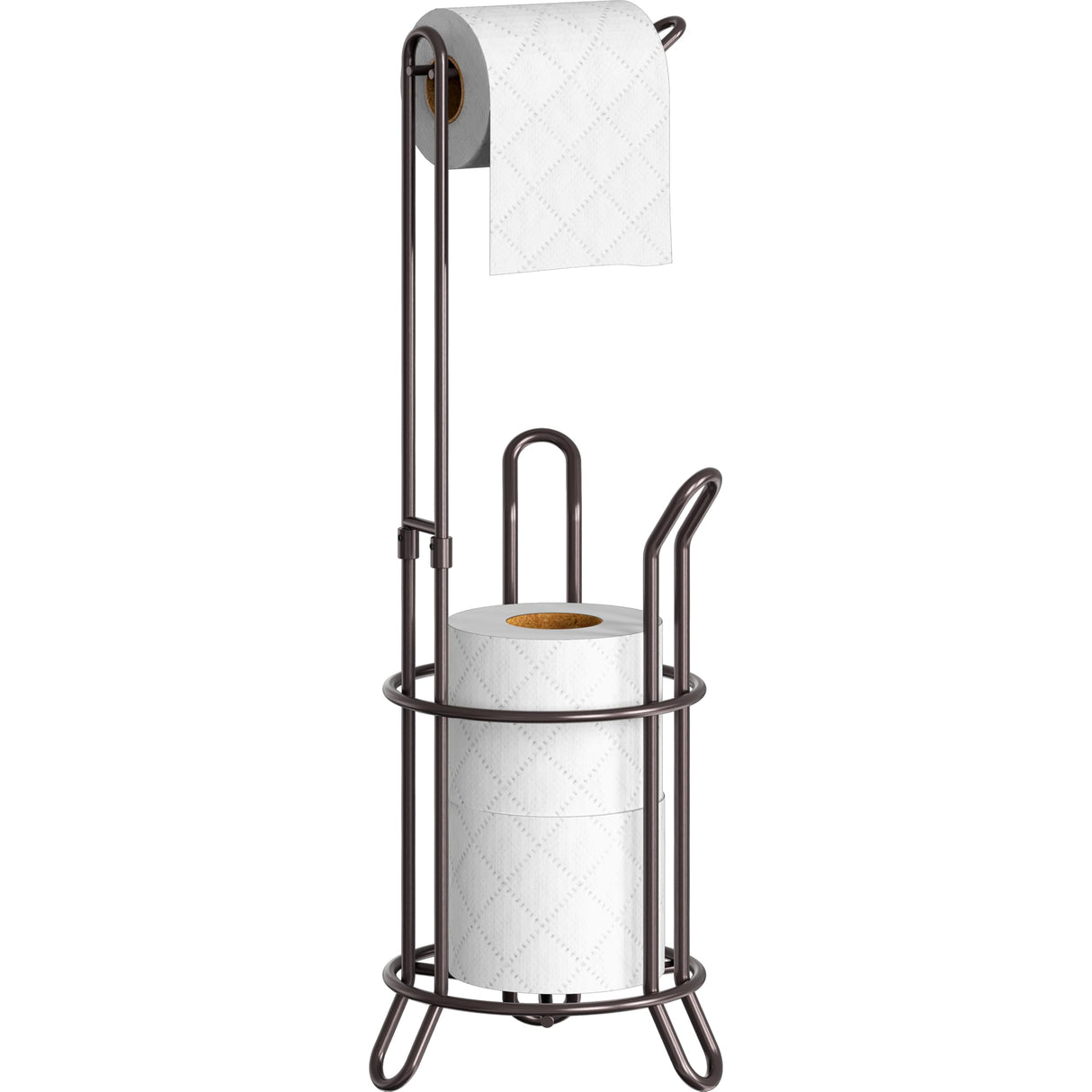 Simple Houseware Bathroom Toilet Tissue Paper Roll Storage Holder Stand, Bronze