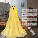 Halloween Decorations, 2.5FT Light Up Halloween Ghost Dog with Remote