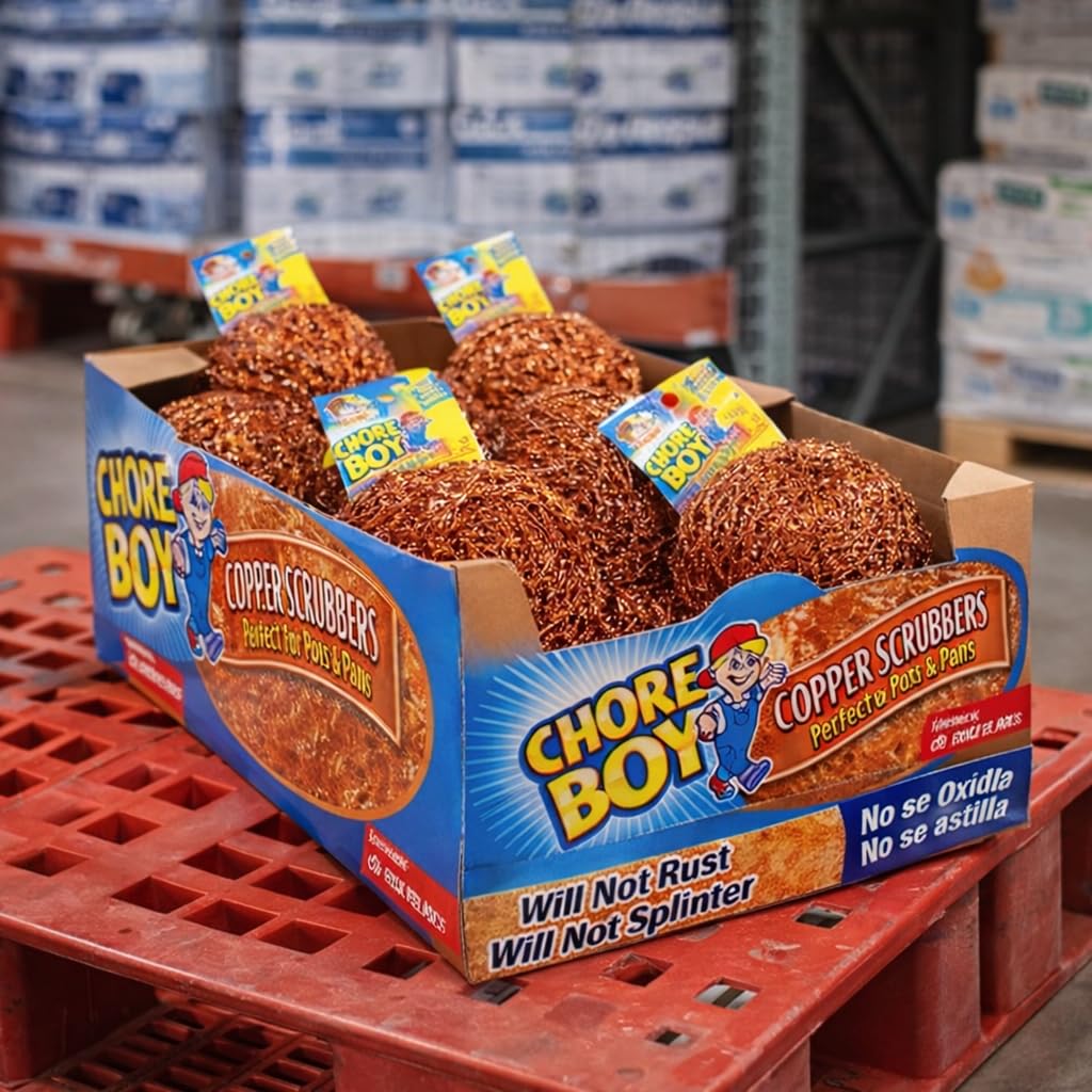 Chore Boy Copper Scrubber 36 Pieces Per Box.